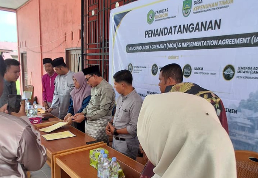 Perkuat Sinergi Akademis dan Pemberdayaan Masyarakat, Fakultas Ekonomi UPP Jalin Kerjasama dengan Desa Kepenuhan Timur